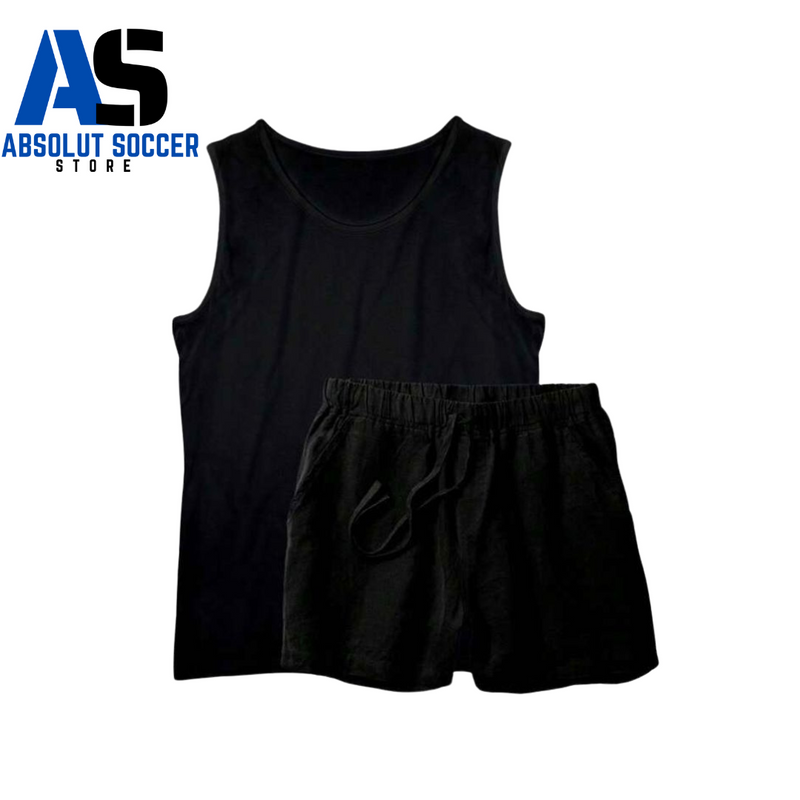 Kit Conjunto Regata e Short de Linho Bermuda Masculina